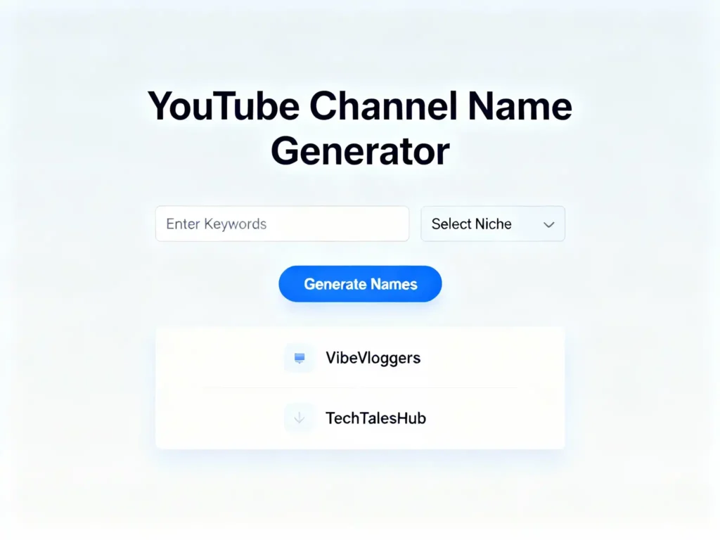 YouTube Channel Name Generator